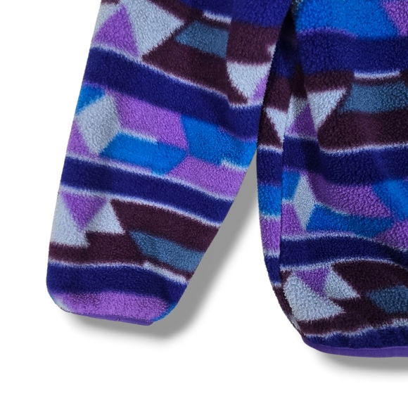 Patagonia Synchilla T-Snap Fleece Pullover Purple Blue Aztec Womens Size Large - Picture 10 of 16